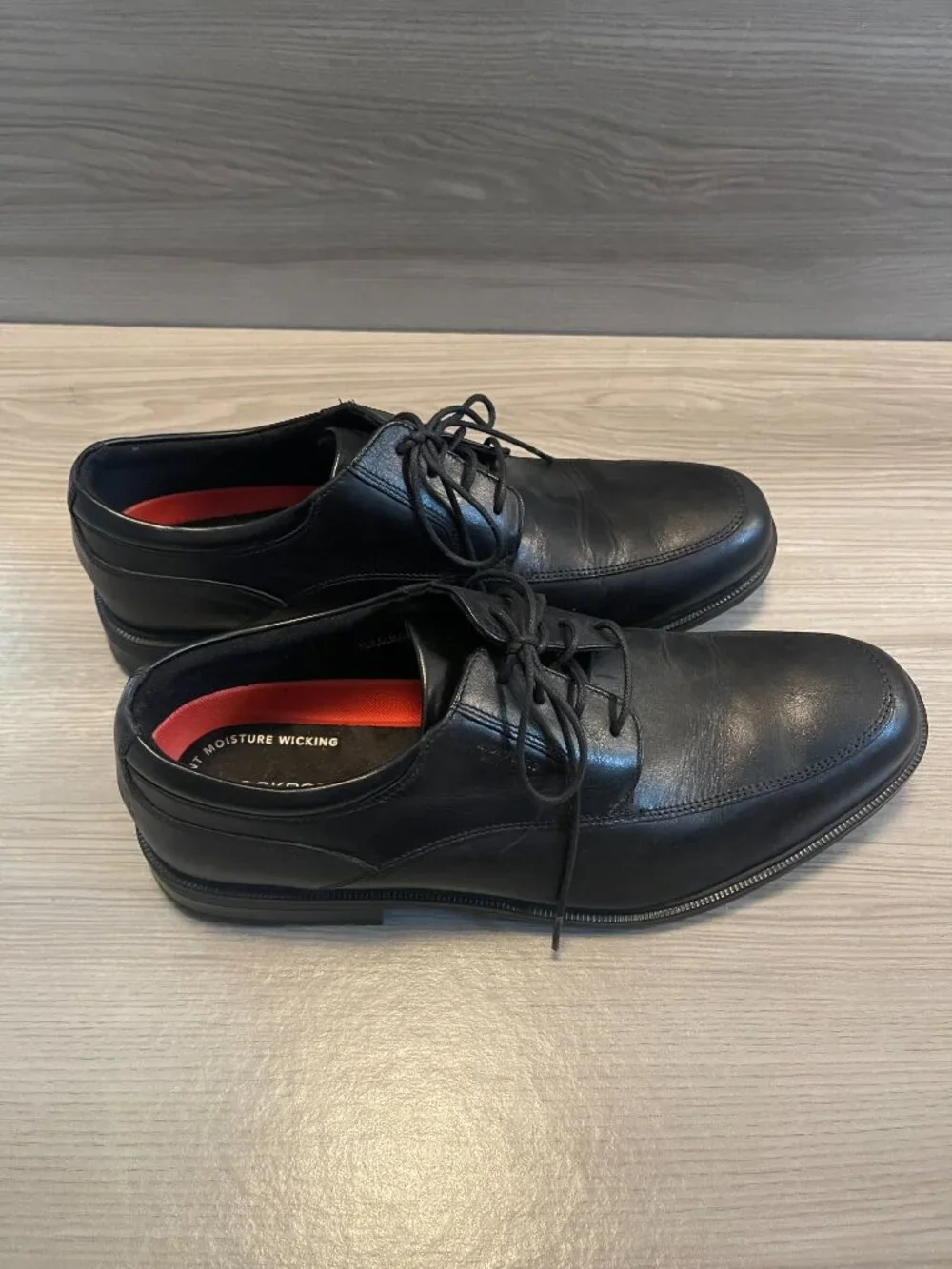 Rockport Hydro-Shield Waterproof Men's Black Leather Dress Shoes Size 11M TruTEC